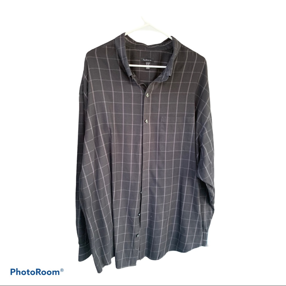 Men’s Big & Tall 3XL Van Heusen Dress Shirt Black